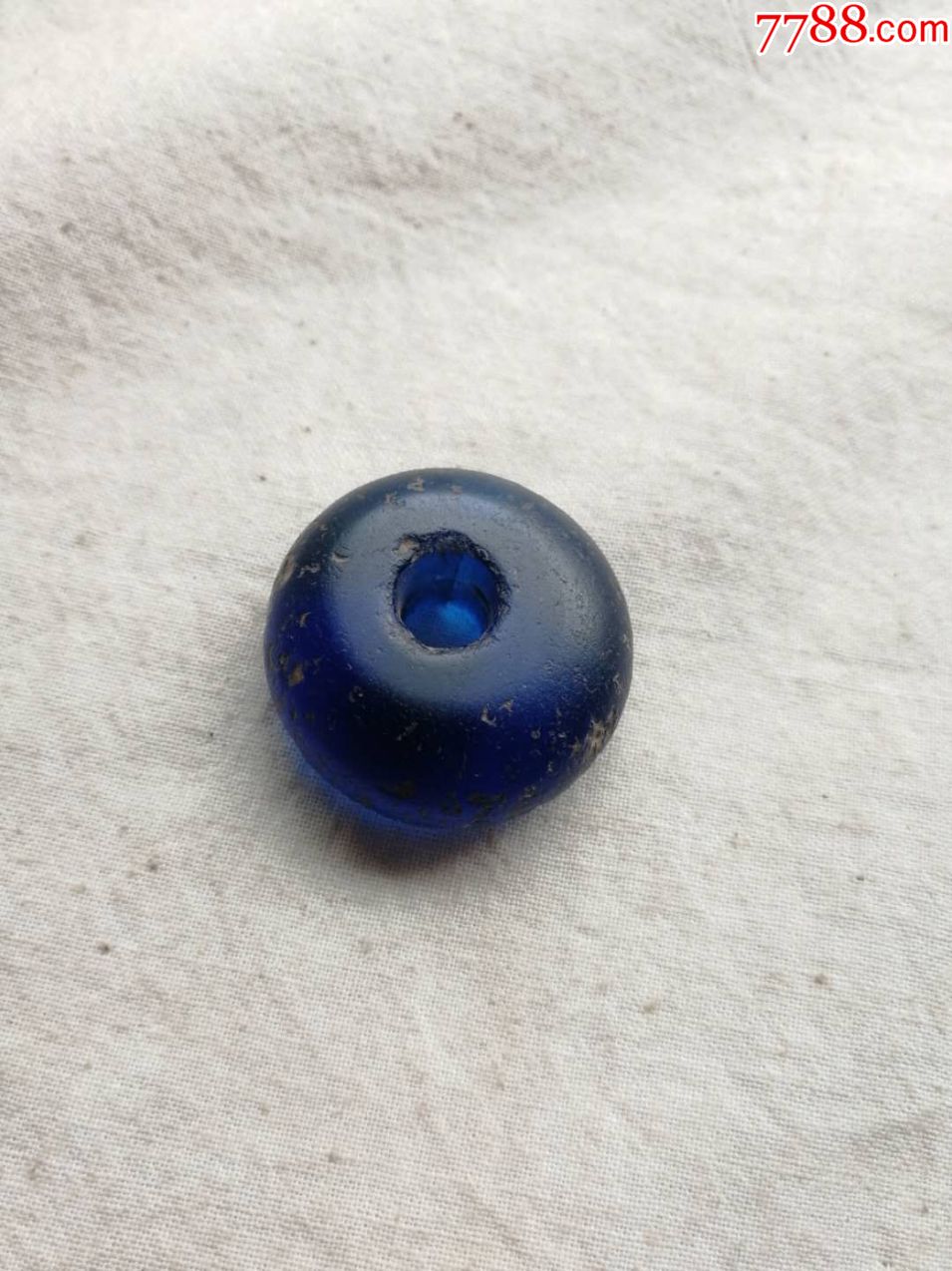 清代蓝琉璃珠
