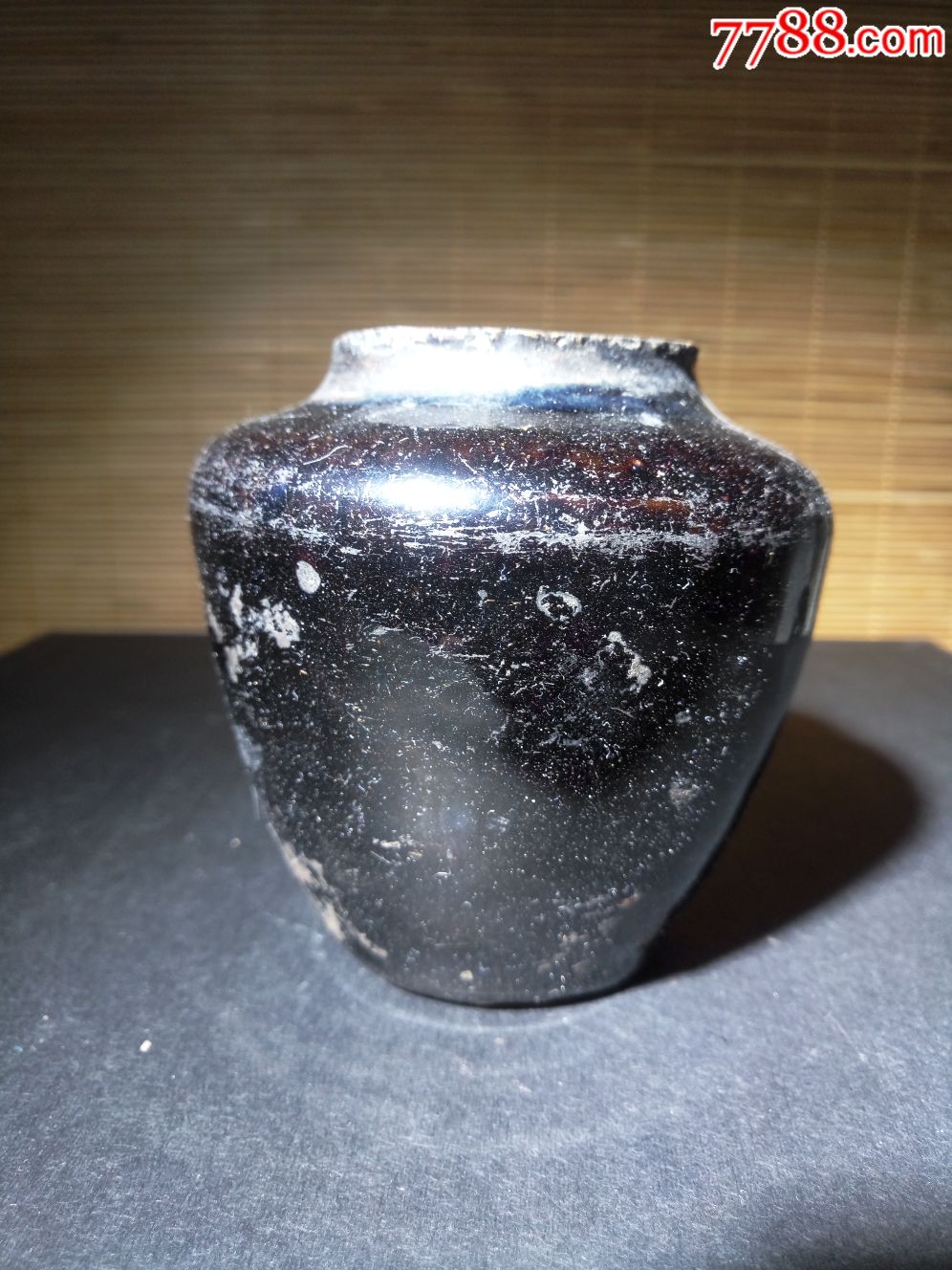 清代窑变黑釉小罐