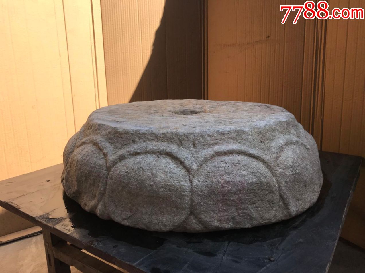 石雕石座白石莲花瓣佛座