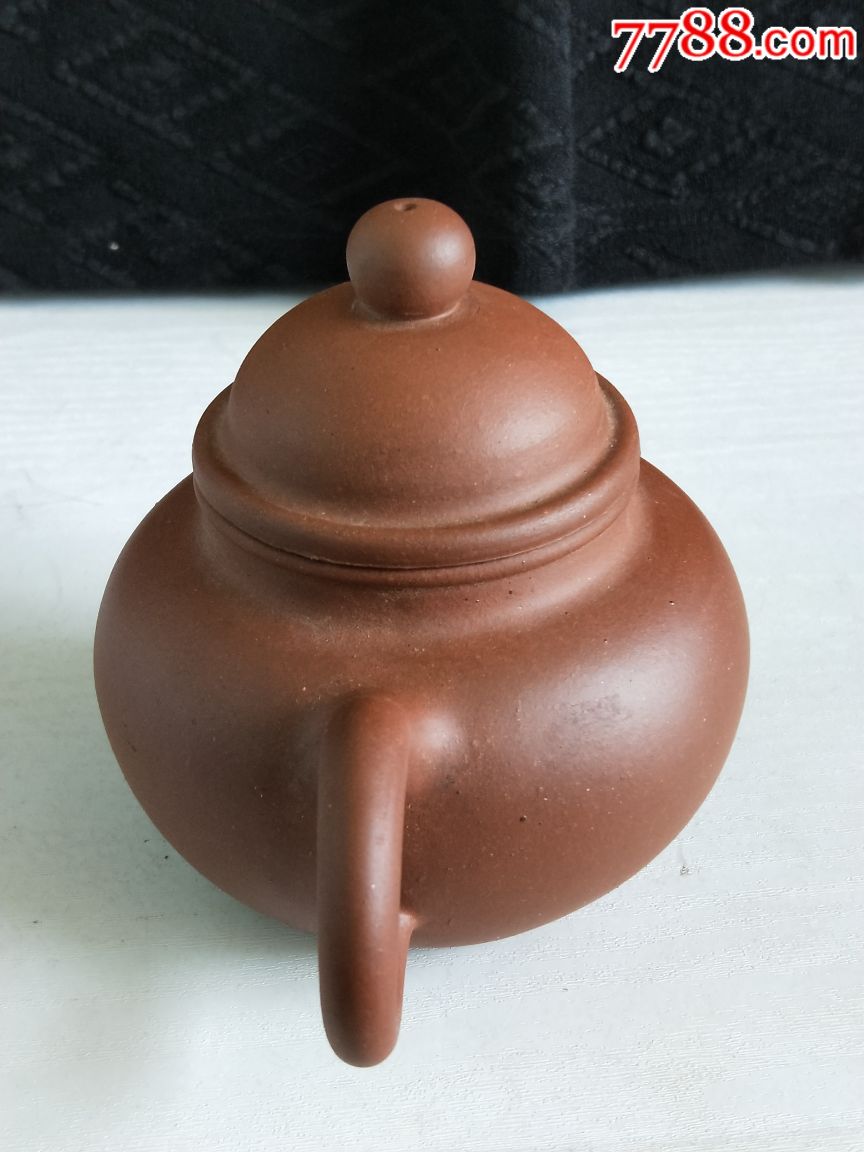 老一厂库存底槽清泥料掇球紫砂壶.