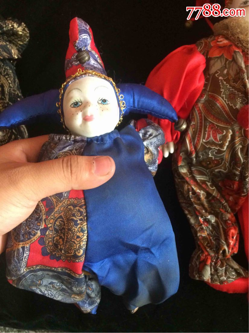 古董复古娃娃老式陶瓷娃娃人偶小丑可爱人偶老娃娃