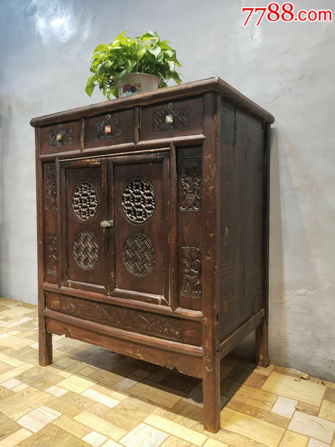 清代核桃木书柜_木柜/木橱_第6张_7788旧家具收藏