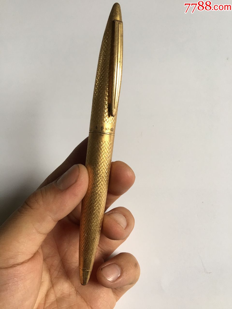 文荣黄金蛇皮纹钢笔