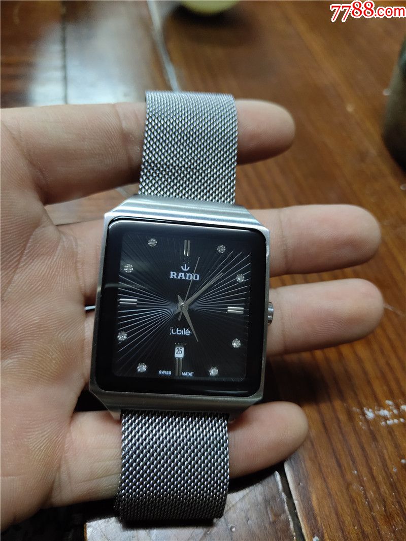 雷达男士石英电子表