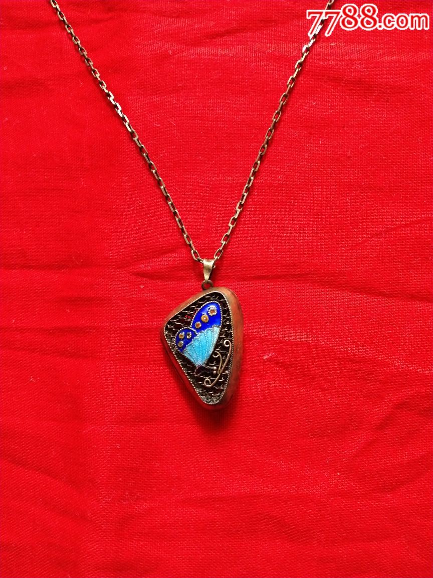 景泰蓝蕾丝项链