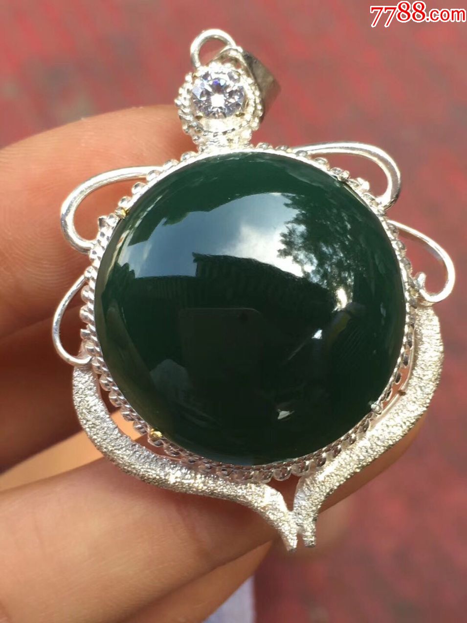 蓝水大吊坠饱满大气完美26826458mm