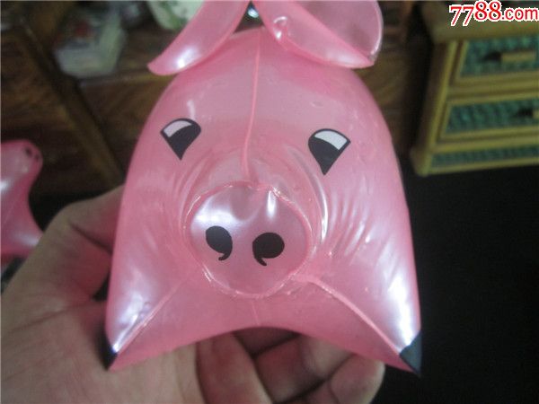 上世纪90年代以后塑料气球充气动物玩具~小粉猪,19