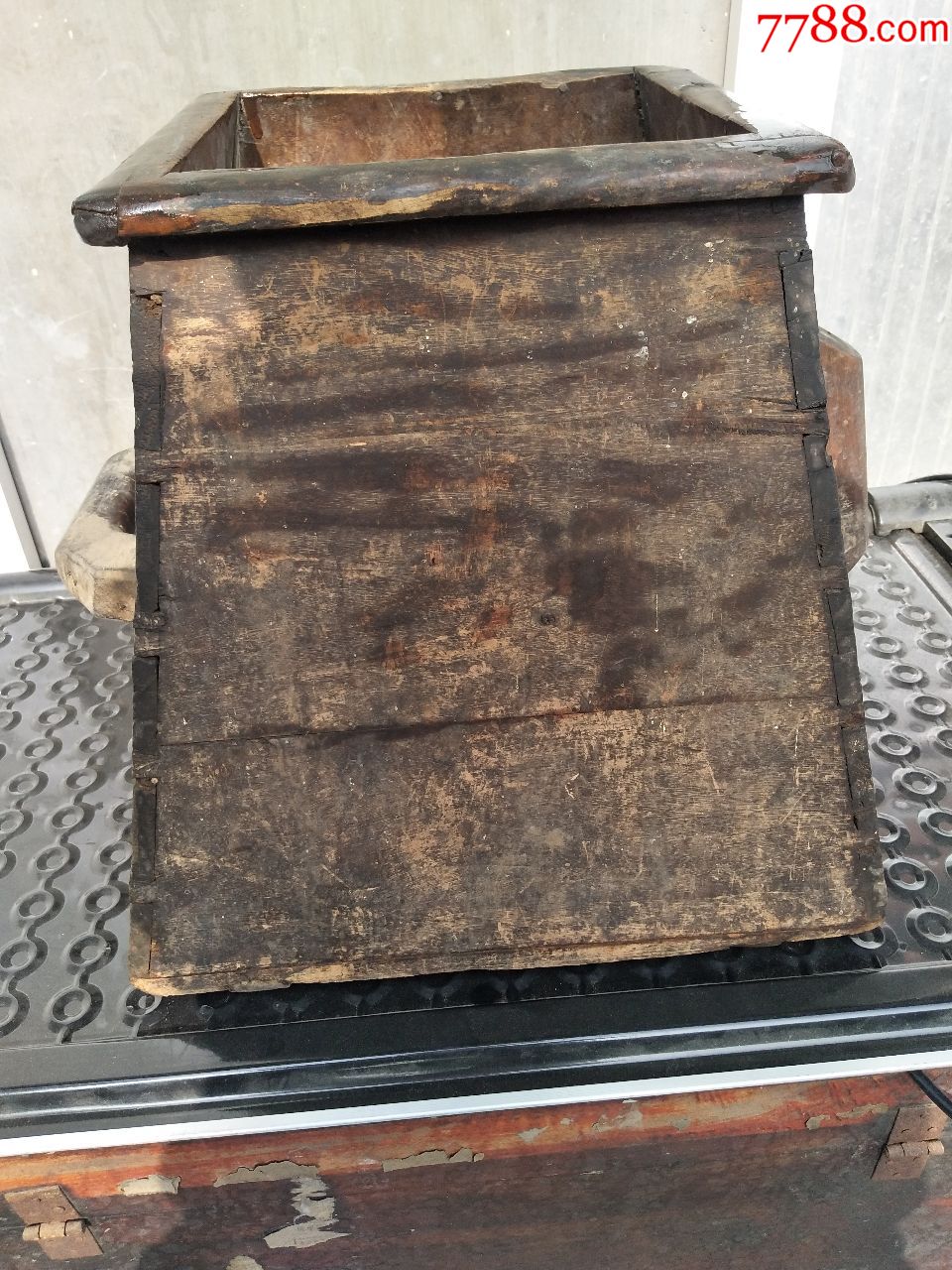 古代古董古玩民俗老款式物件二手怀旧大号民国木头量斗米斗米升量升