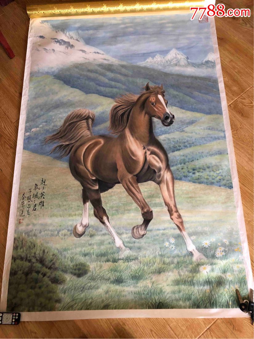 0浏览量:160;中国当代画马名家,徐悲鸿再传弟子王来蓬,现居北京琉璃厂