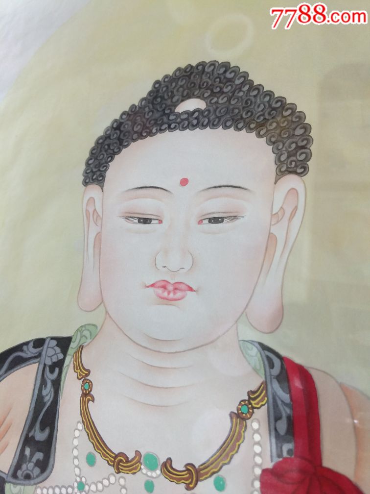 工笔卷本释迦牟尼佛画像