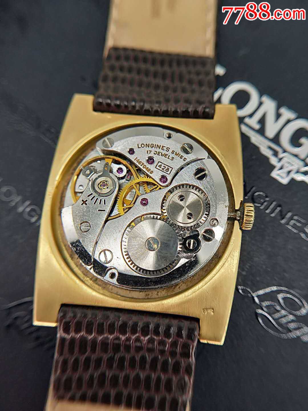 浪琴18k金机械表