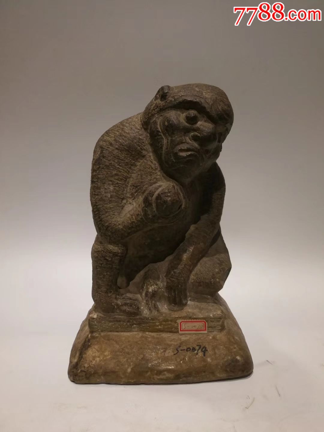 清代石雕吉猴奉寿