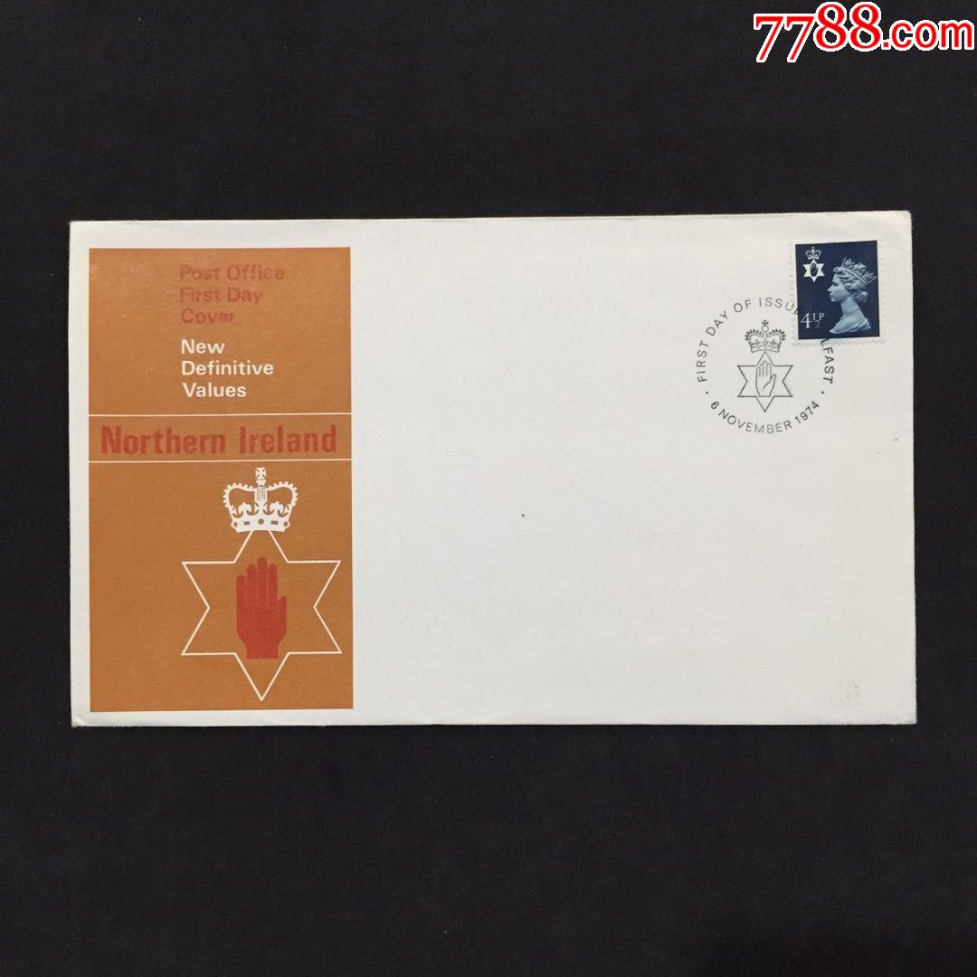 英国1974年英女王头像通用邮票首日封_信封/实寄封_岭达收藏用品专营