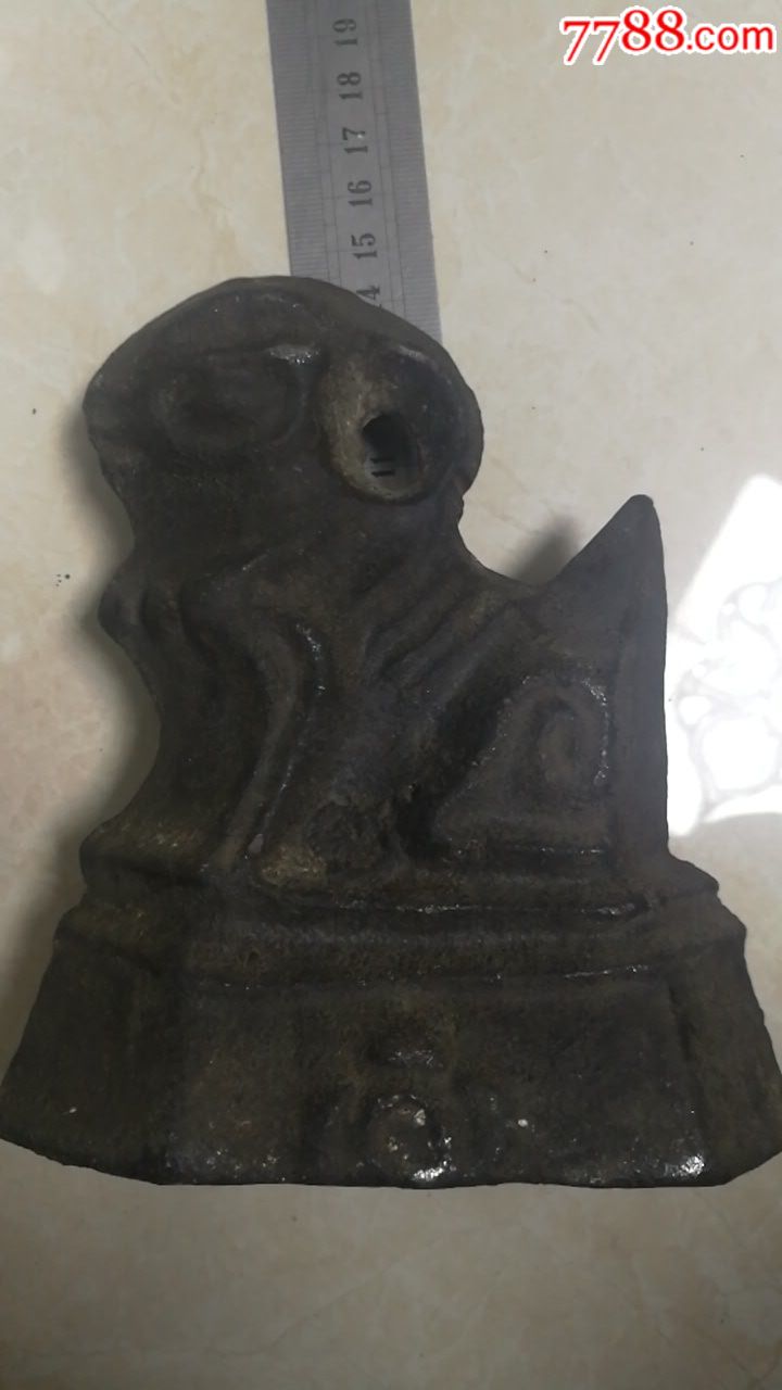 清代特大·万字文图案瑞兽铁秤砣瑞兽铁权-品极好