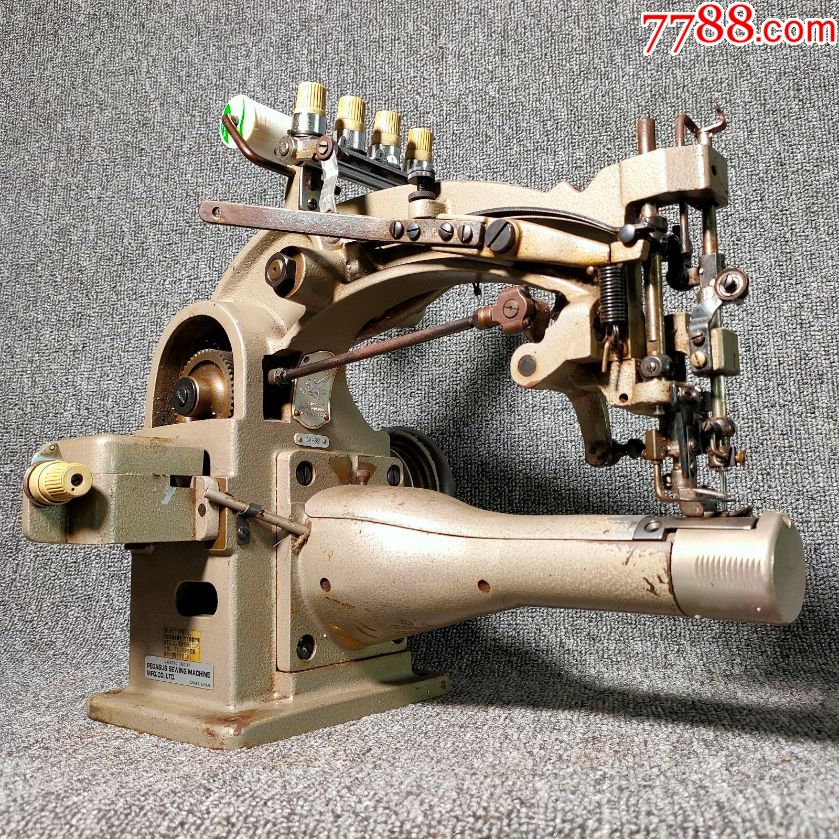 1990年代日本进口古董牛头三针四线直驱绷缝机工业缝纫机针织机