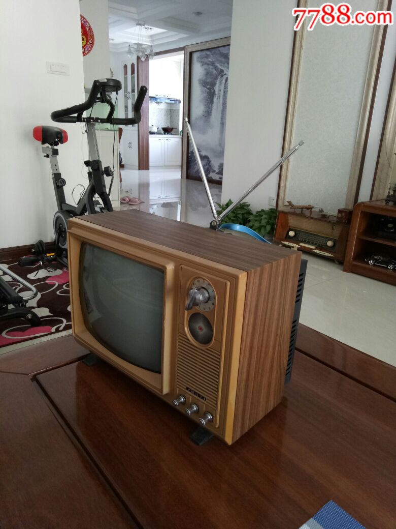精品友谊12寸木壳黑白电视机