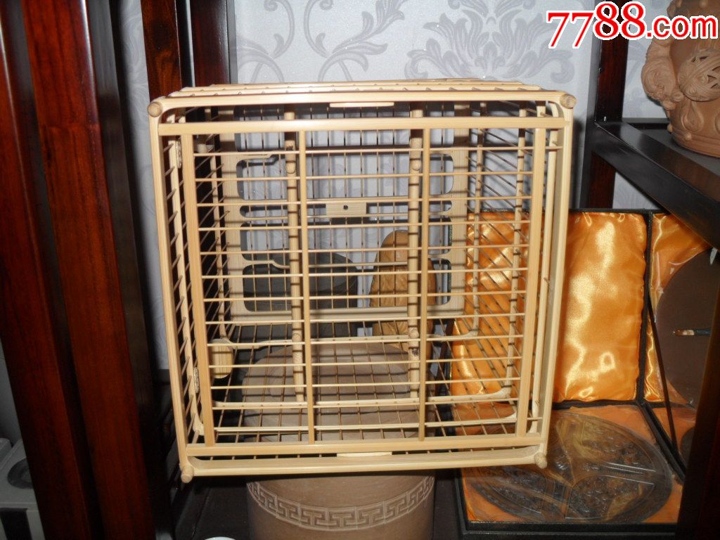 鸟笼收藏南笼名家江泽平精品香草素光亮顶扎线南笼配红星师傅香草花跳
