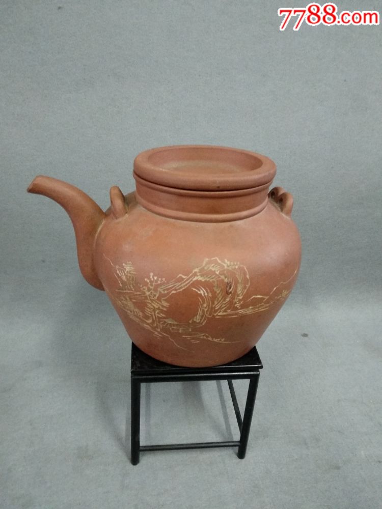 少见的带刻工寿星壶