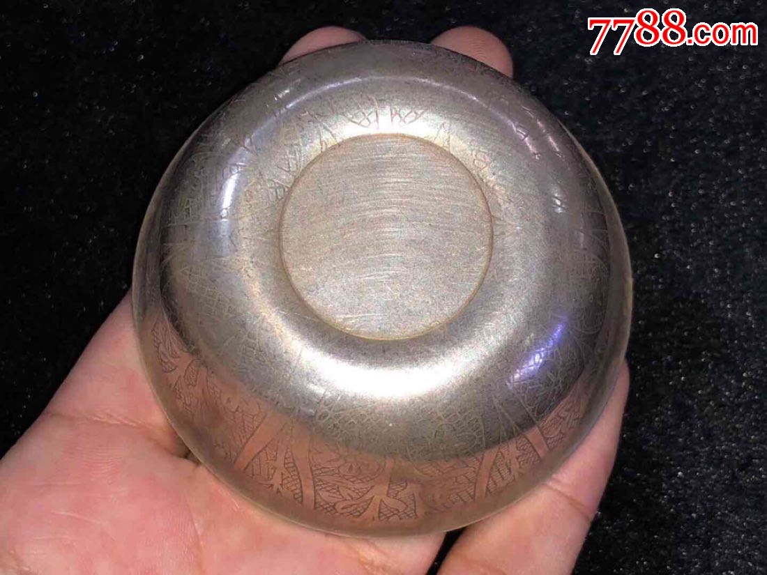 银制银杯手工錾刻工艺精美满工古代喝酒可以测毒十分实用做工精美