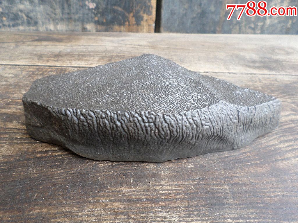 戈壁观赏石新疆哈密黑色纹路泥石纯天然满纹理三角状石型泥石板子-价格:350元-se66785953-风砺石/戈壁石-零售-7788收藏__收藏热线