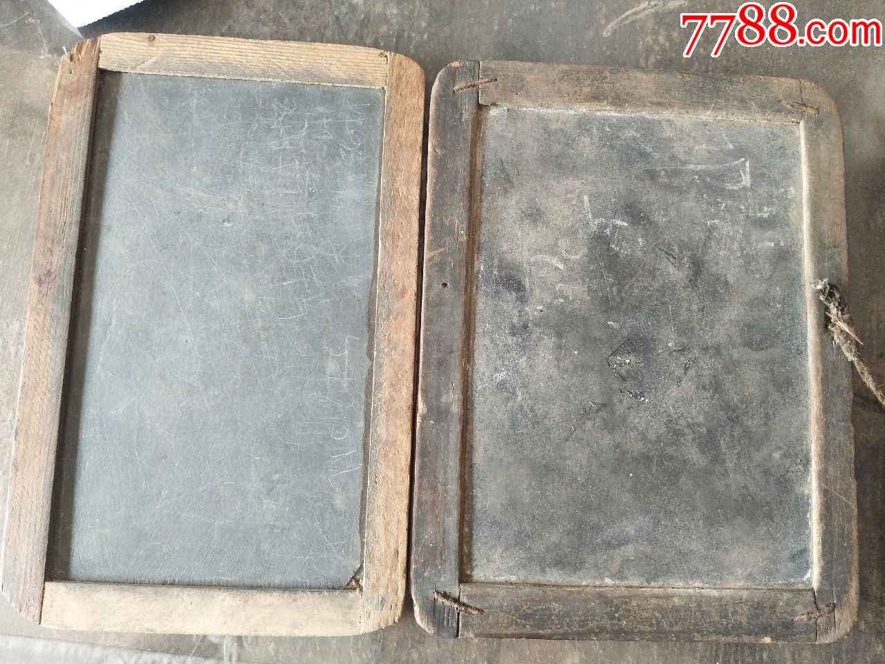 古董古玩民俗文革老式二手怀旧物件石头板黑板小学生写字石板