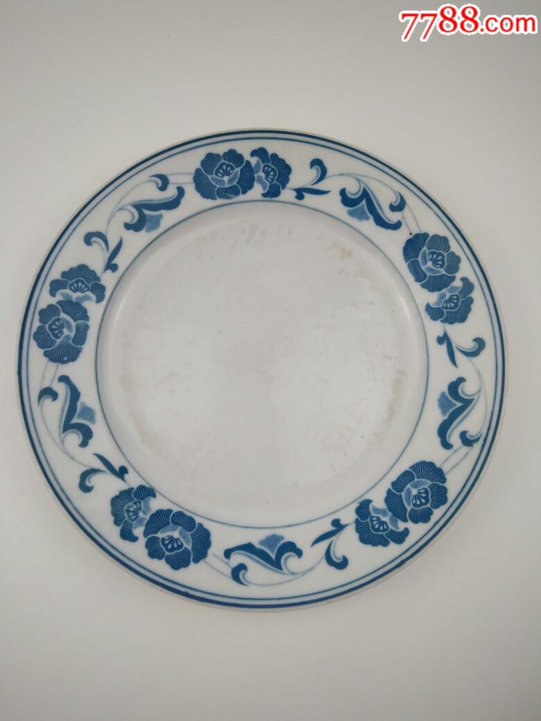 醴陵新民瓷盘中国醴陵瓷大盘文革醴陵瓷盘醴陵瓷青花7盘子