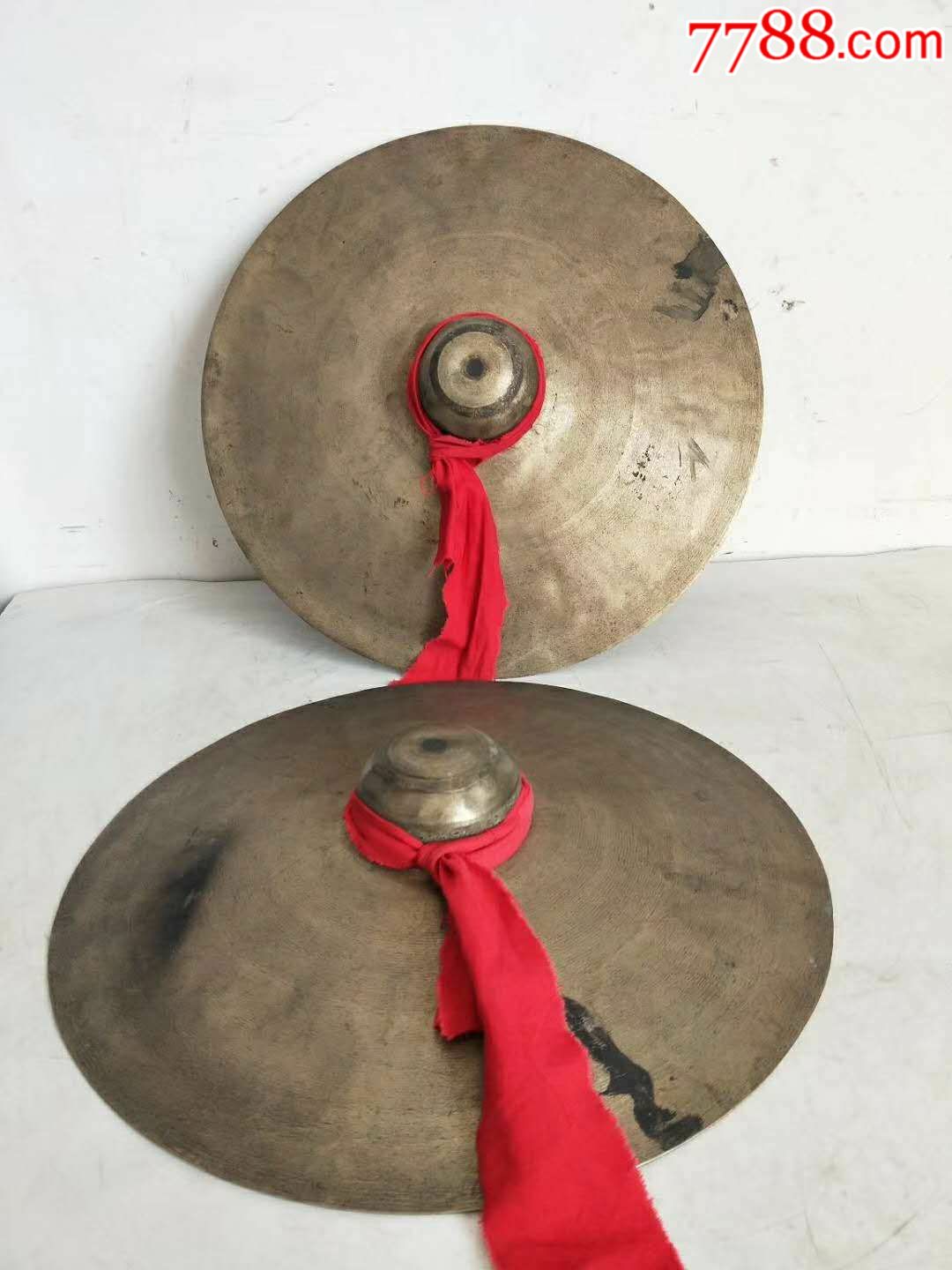 民间老乐器铜钵一对