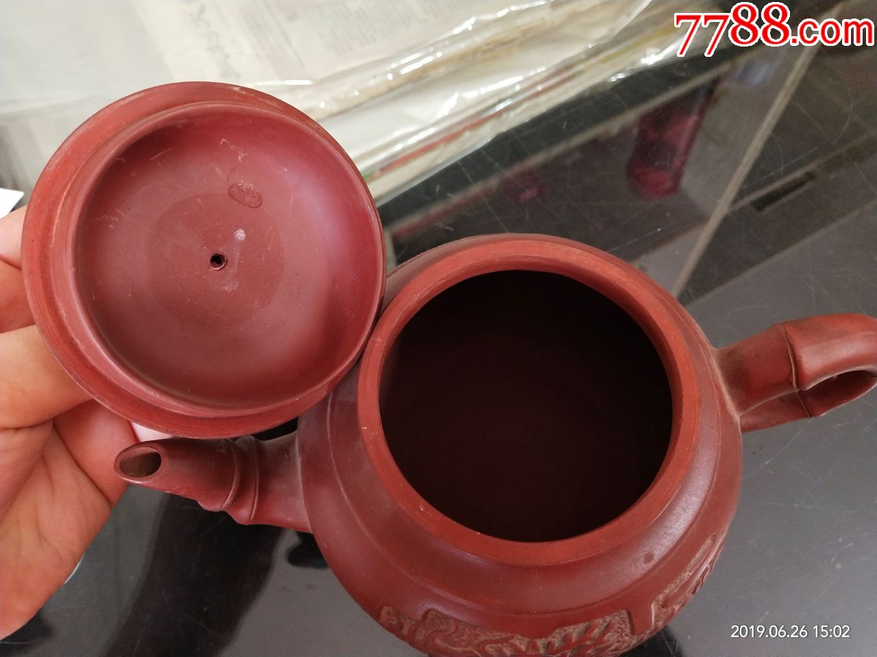 周桂珍紫砂壶,大号龙凤