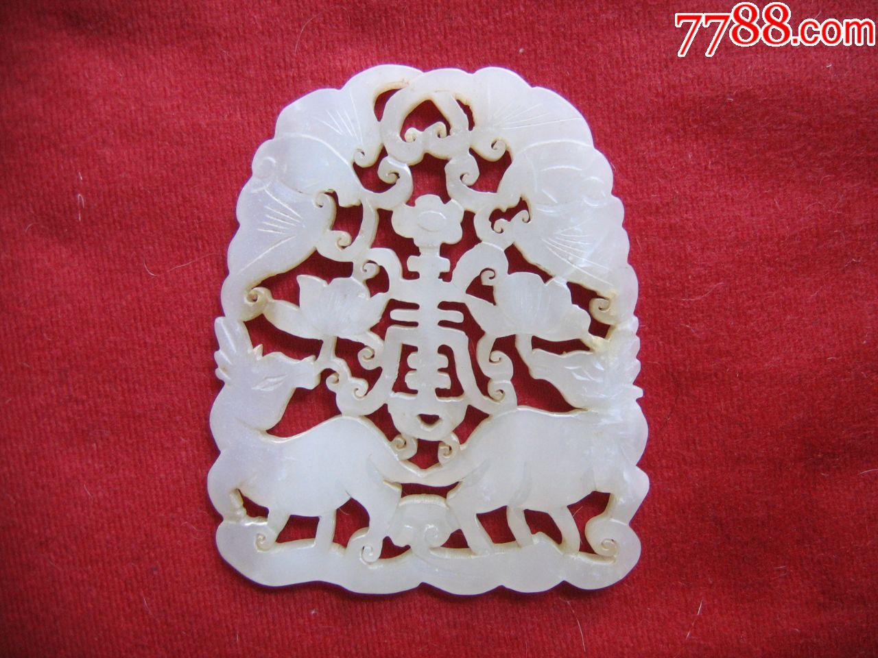 和田白玉福禄寿牌