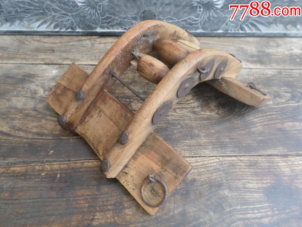 古玩杂项老铁器木器民俗老旧牲畜驾驭缰绳索套用具骑马鞍毛驴鞍子