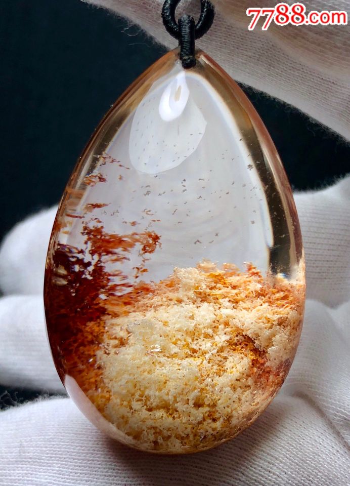 巴西天然彩幽灵水滴吊坠!颜色漂亮,原汁原味.高