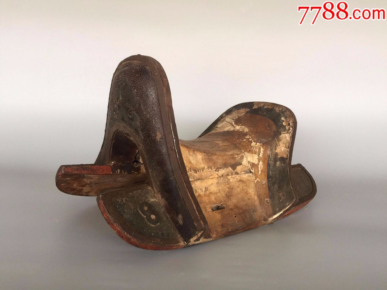 老鲨鱼皮马鞍子_价格2800元【一线古玩民俗店】_第1张_7788收藏__收藏
