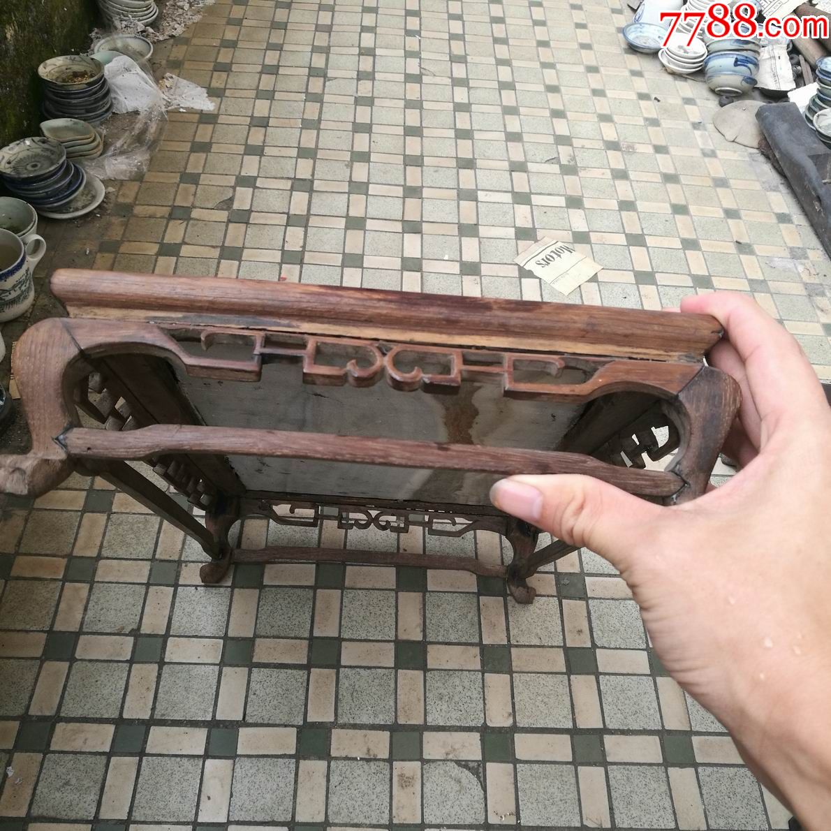 精品90年代酸枝襄理石茶几