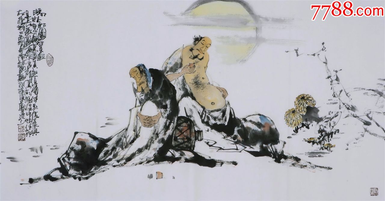 李东献三尺写意人物高士图05