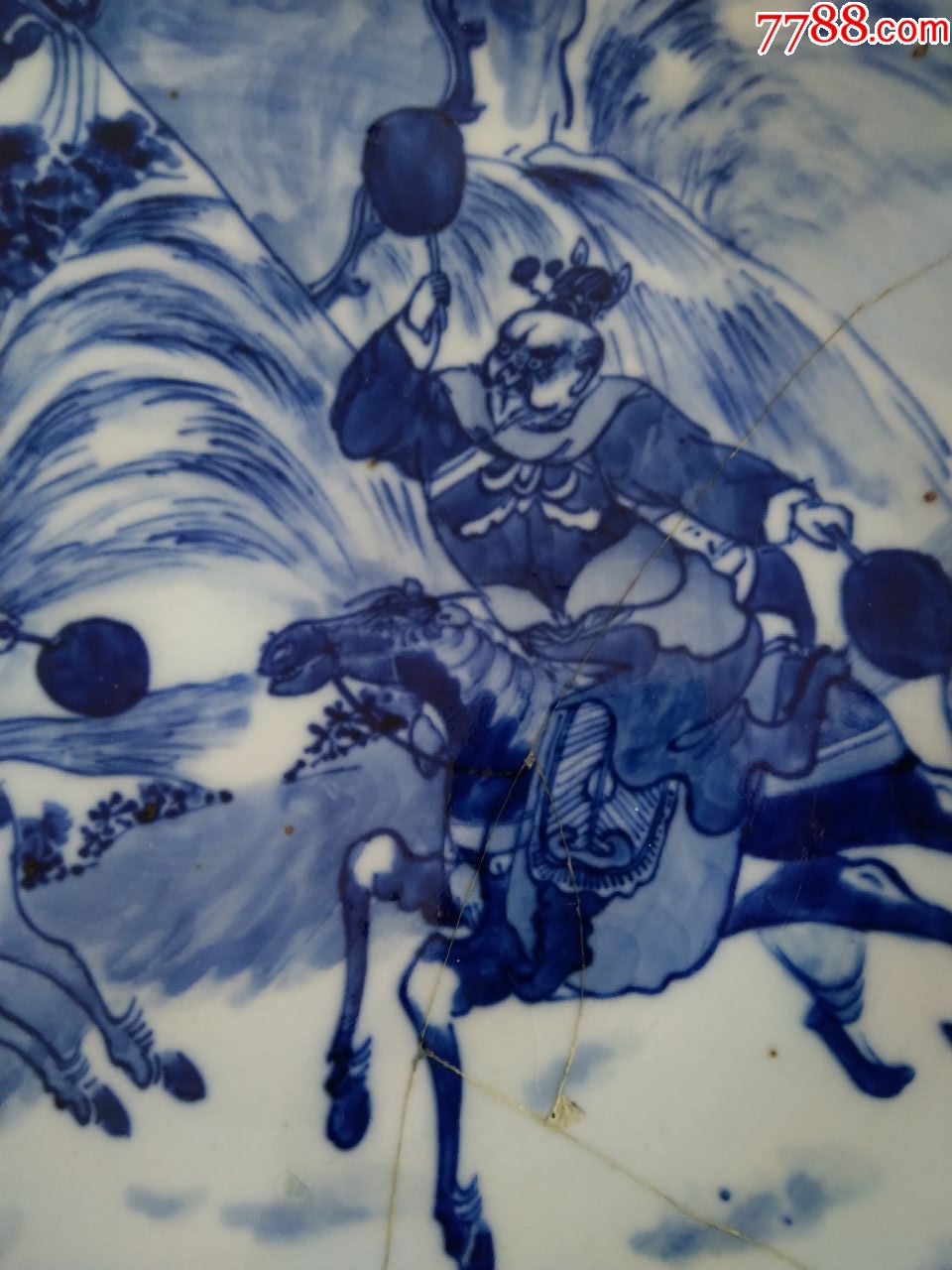 清代道光刀马人物大盘