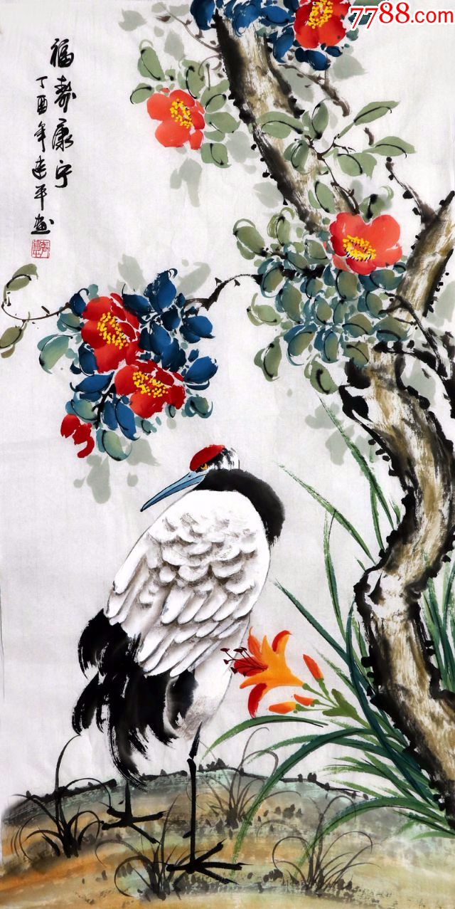 张建平·三尺竖幅写意花鸟01-价格:120元-se67071578-花鸟国画原作