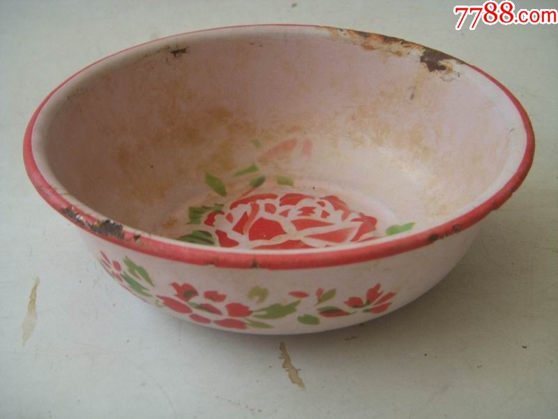 老搪瓷碗钵50年代建国初公私合营