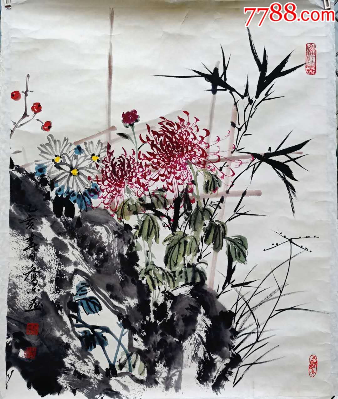 著名海派畫家喬木花卉作品