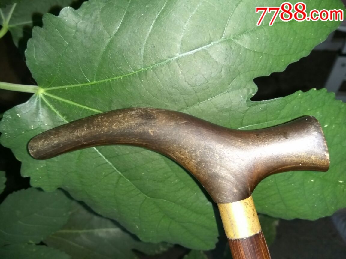 民国时期牛角把拐杖