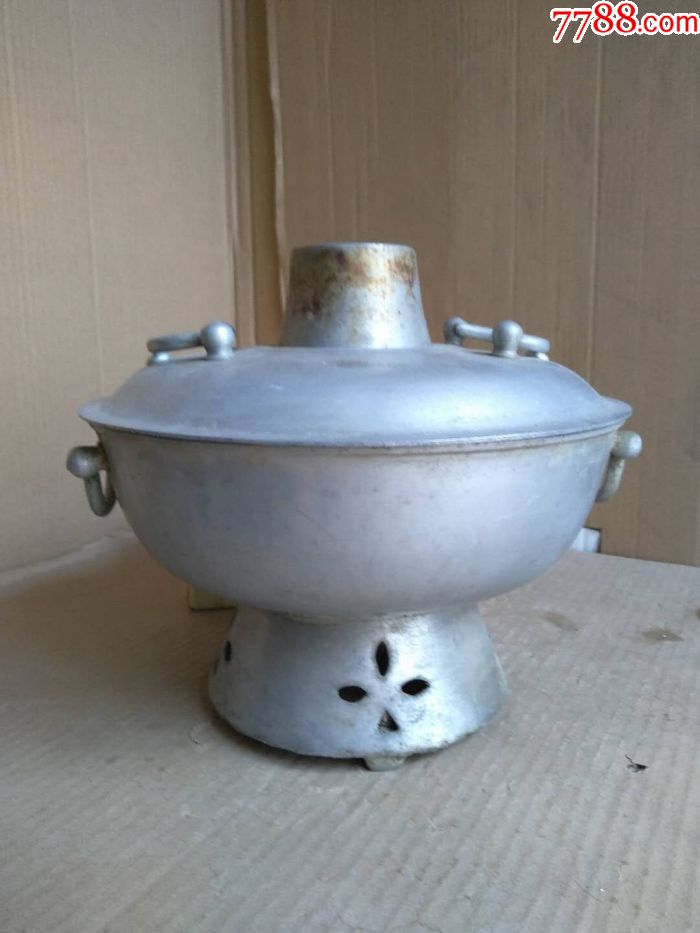 梅花牌铝火锅(古董古玩民俗老货怀旧影视道具收藏/金属火锅)-价格:120