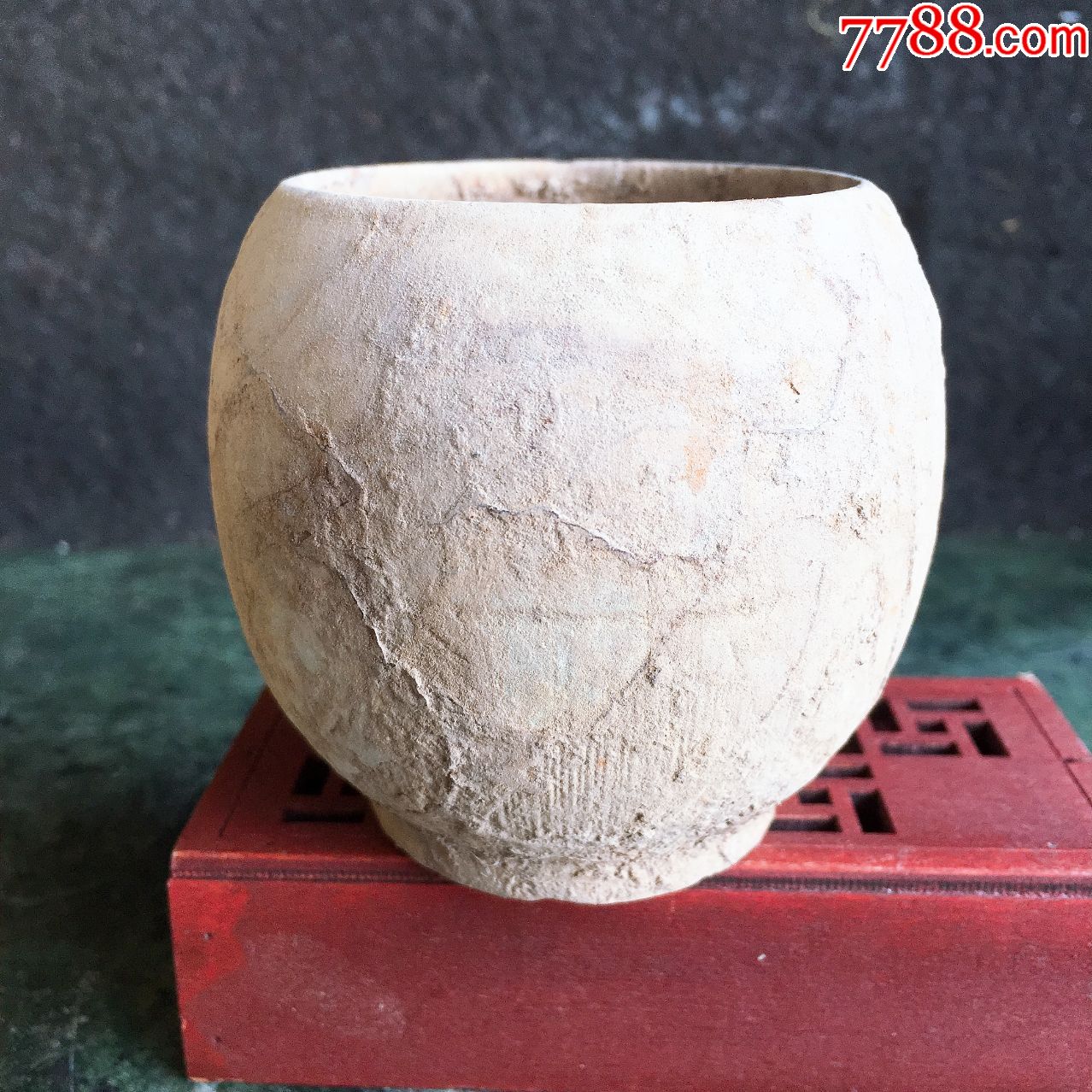 古玩出土文物石罐文玩出土容器石瓮老物件