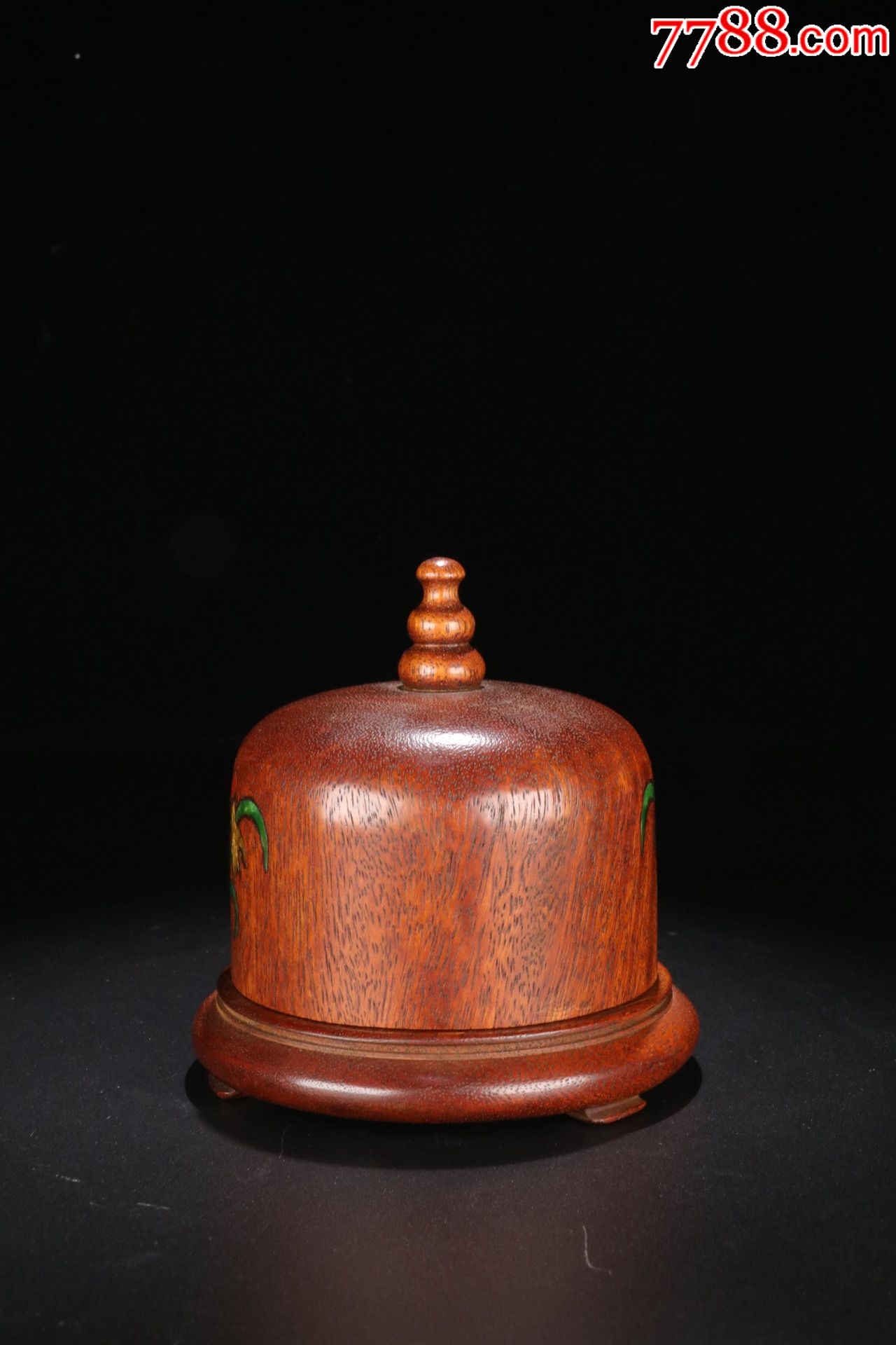 清代:【纯正老沉香扳指花梨套盒】