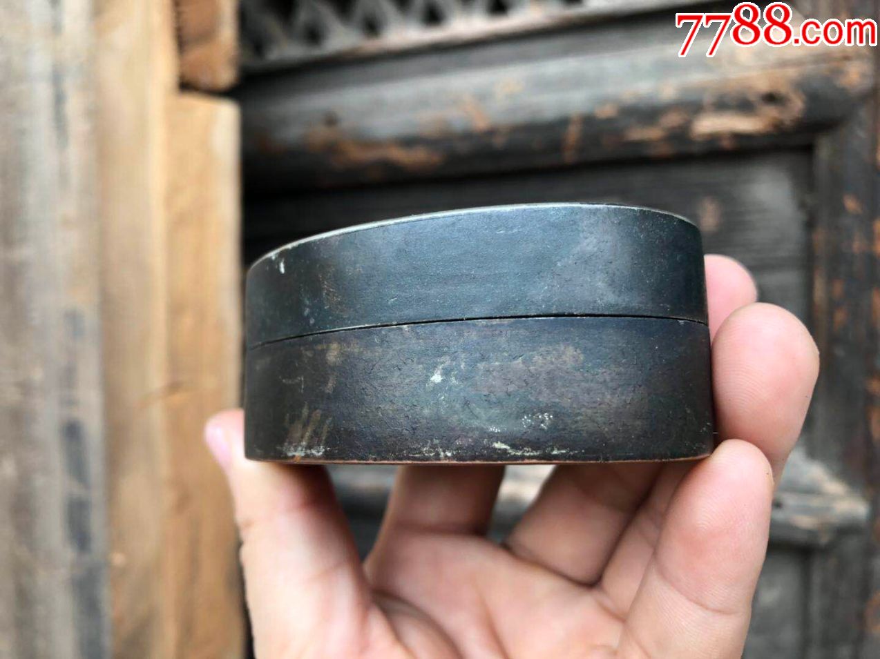 铜器文玩杂件墨盒铜墨盒清代老物件古玩古董收藏尺寸7253