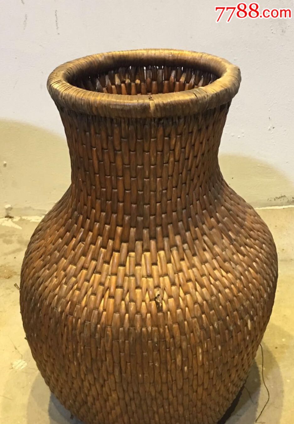 六七十年代鱼篓子一套纯手工编织无修补全品包老