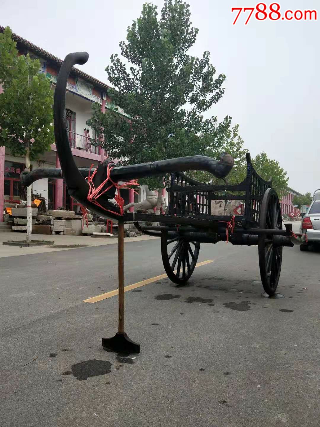 清代花梨木老战车