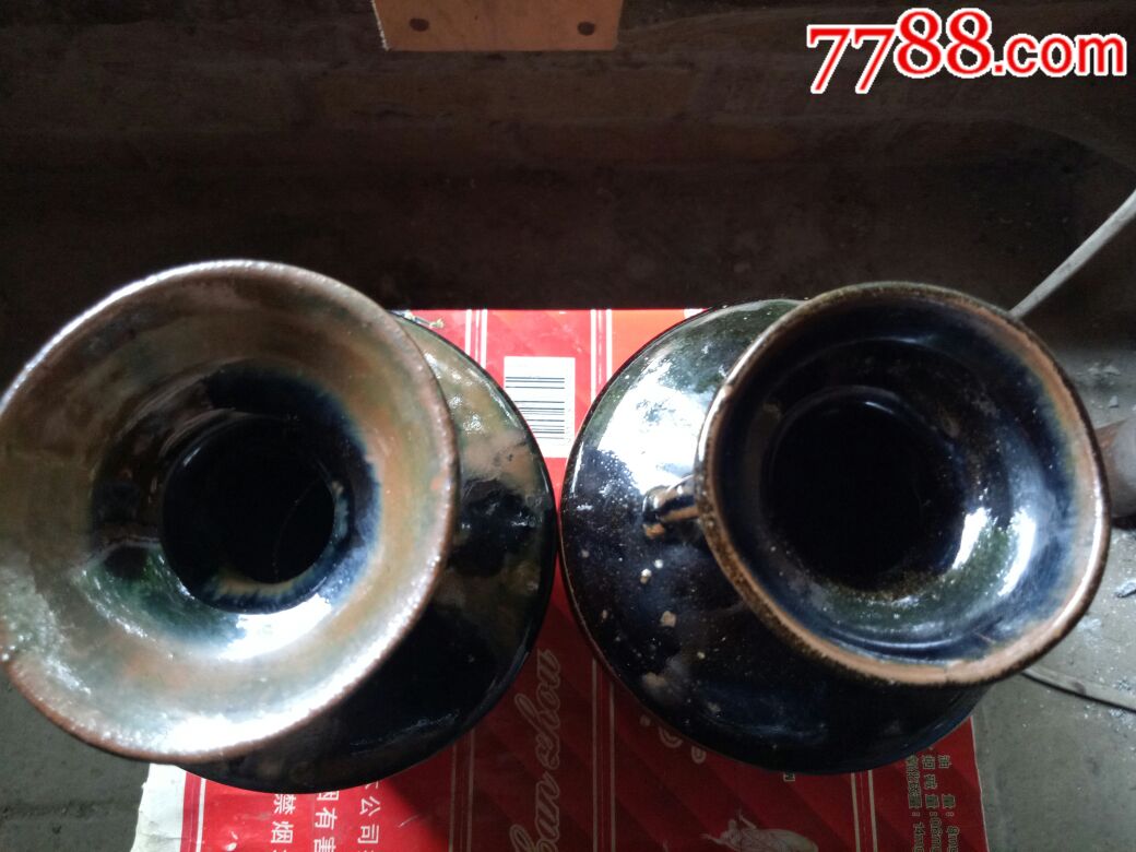 黑釉双耳瓶(一对)_价格1250元_第1张_7788收藏__收藏热线