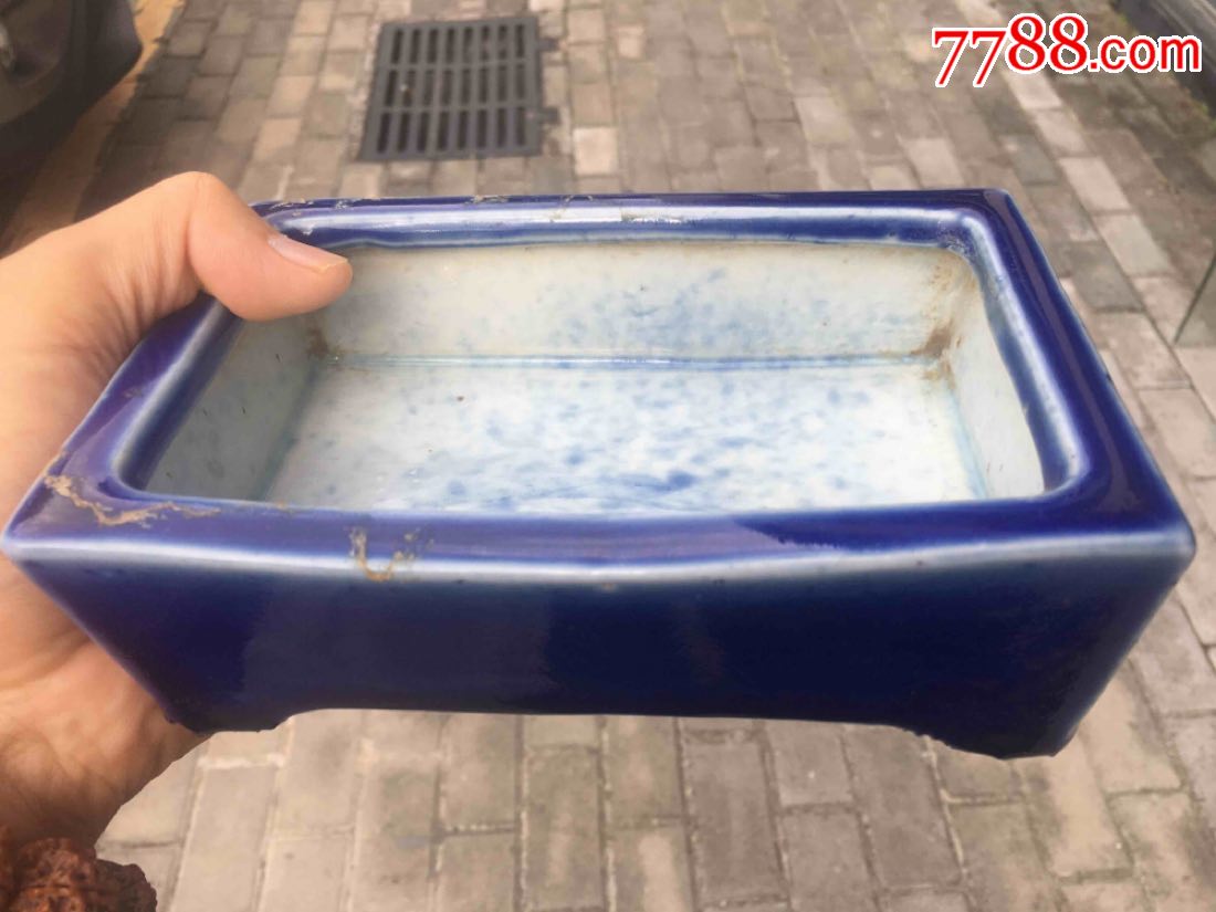 霁蓝水仙盆-价格:950元-se67298574-蓝釉瓷-零售-7788收藏__收藏热线