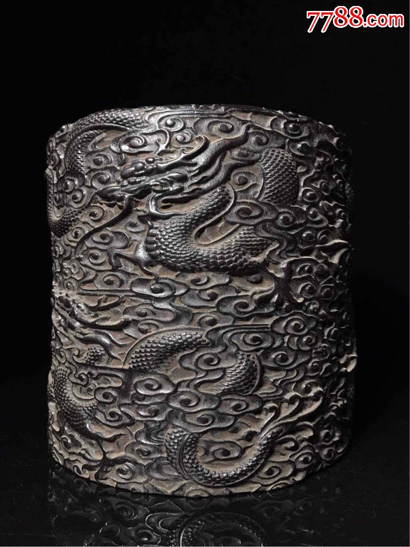 紫檀木檀木大号满工龙纹-木雕摆件-7788收藏__收藏热线