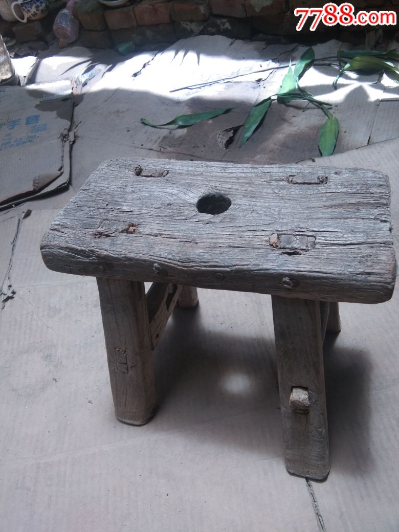 老木雕老家具老凳子实木板凳老榆木板凳小板凳民俗老物件古董