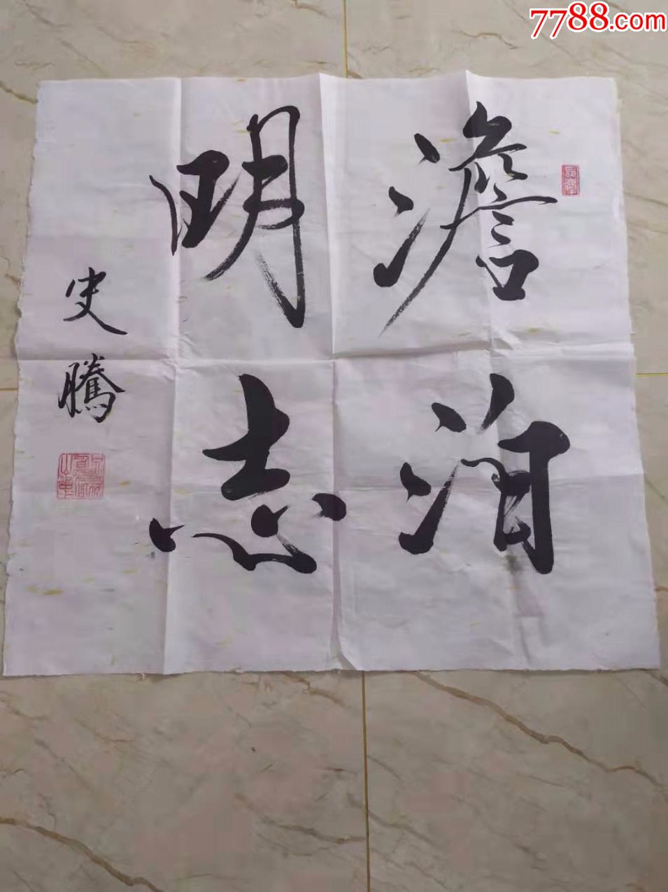 名人字画书画家史腾先生的墨宝《淡泊明志》范增体尺